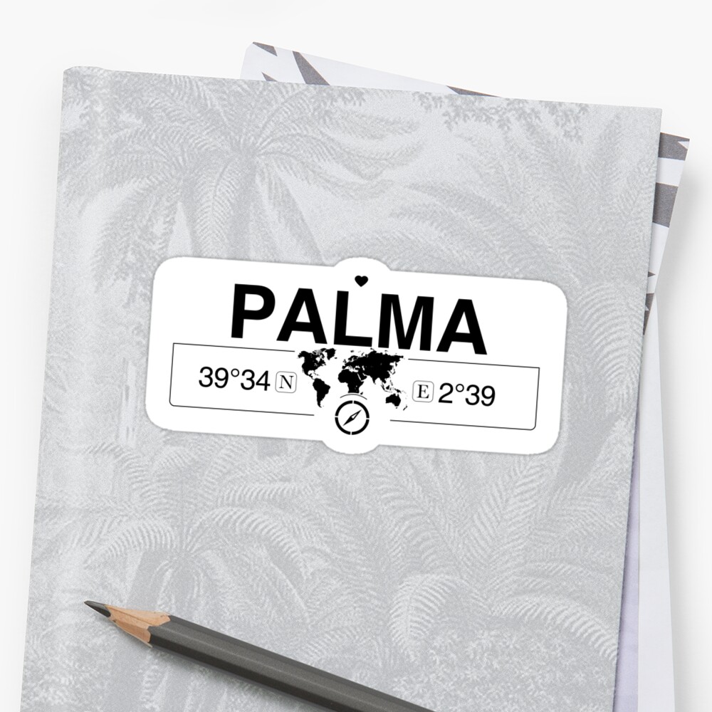 "Palma Balearic Islands with World Map GPS Coordinates and ...