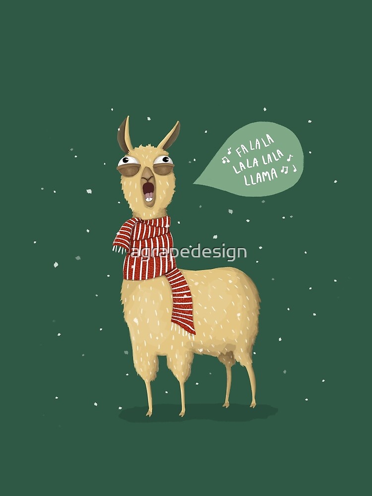Christmas holiday Llama by agrapedesign