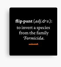 16659-01-BDK – Uselesstuff® Dictionary – Flippant – Ant (White) Canvas Print