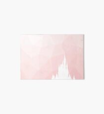 Geometric Magic Castle Silhouette Millennial Pink Art Board