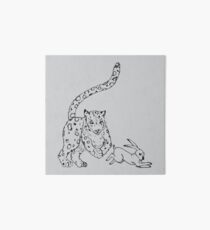 The Chase - Snow Leopard Sketch Art Board