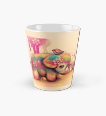 Taza cónica elefantes de corbata vintage