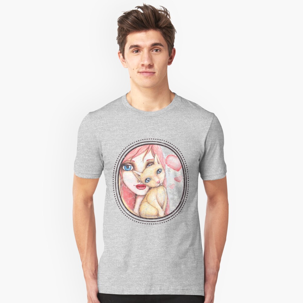 Kitten Selfie Slim Fit T-Shirt