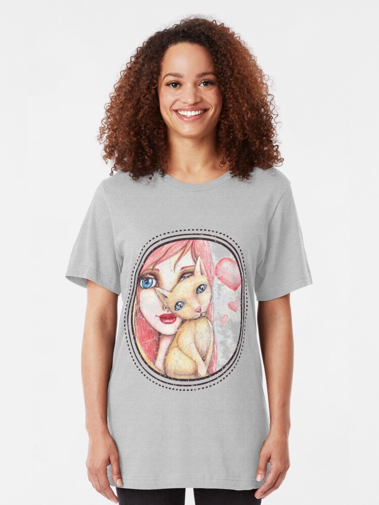 Alternate view of Kitten Selfie Slim Fit T-Shirt