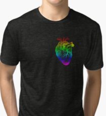 Rainbow Heart Tri-blend T-Shirt