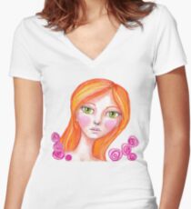 Just Rosy Women's Fitted V-Neck T-Shirt