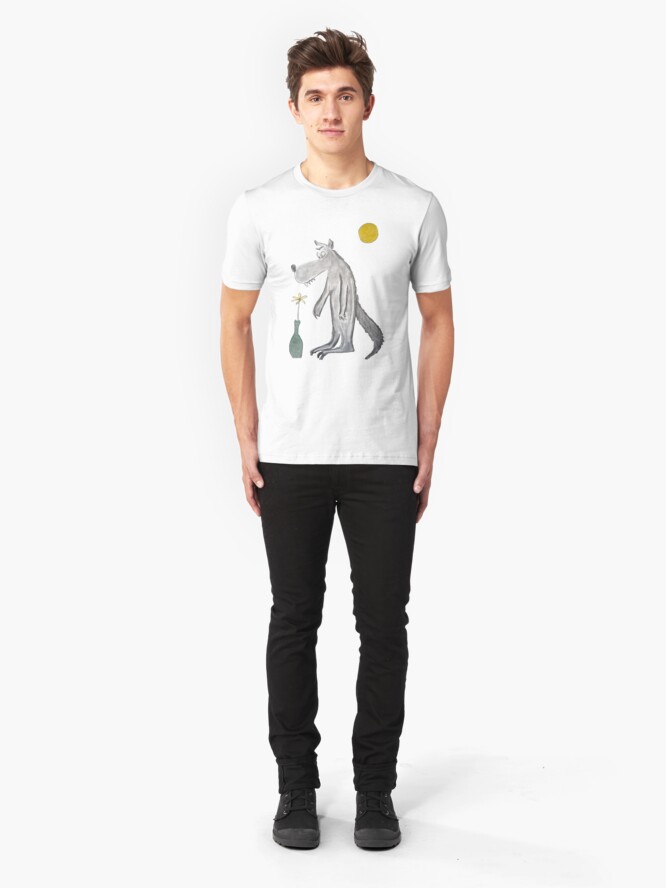 Alternate view of Romantic wolf Slim Fit T-Shirt