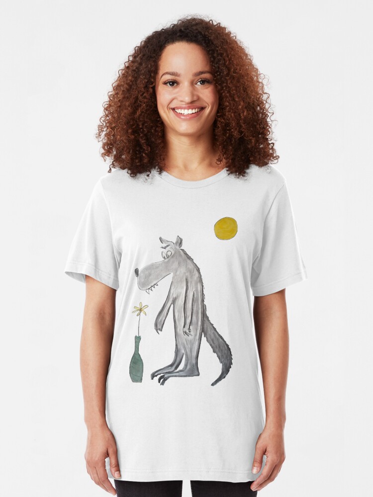 Alternate view of Romantic wolf Slim Fit T-Shirt