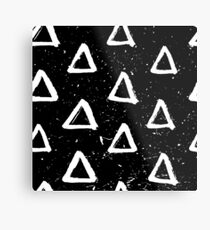 Triangle Doodle Pattern Metal Print
