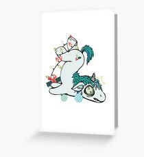 Weihnachten Unicorn Funny Holiday Grußkarte