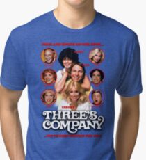 THREE'S COMPANY Come and knock on our door Tri-blend T-Shirt
