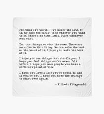 For what it's worth - F Scott Fitzgerald quote Scarf