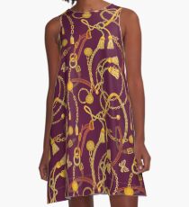 Pattern with jewelry elements. A-Line Dress