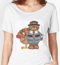 Teddy Pilgrim And Turkey Women's Relaxed Fit T-Shirt
