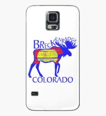 Colorful Breckenridge Colorado woodcut moose Case/Skin for Samsung Galaxy