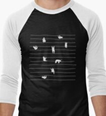 Faultier-Streifen Baseballshirt für Männer
