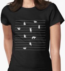 Sloth Stripe Women's Fitted T-Shirt