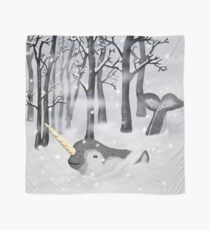 Unusual Unicorn in the Winter Forest Scarf