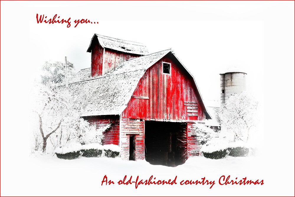 Old Fashioned Country Christmas By Nadya Johnson Redbubble   Flat,1000x1000,075,f.u3 