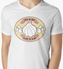 Crush the Garlic Release the Allicin Men's V-Neck T-Shirt
