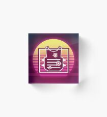 Rook Synthwave Rainbow Six Siege Acrylic Block