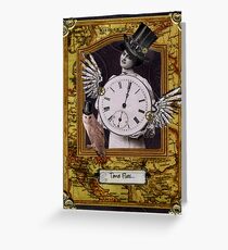 Time Flies Steampunk Birthday Card Greeting Card