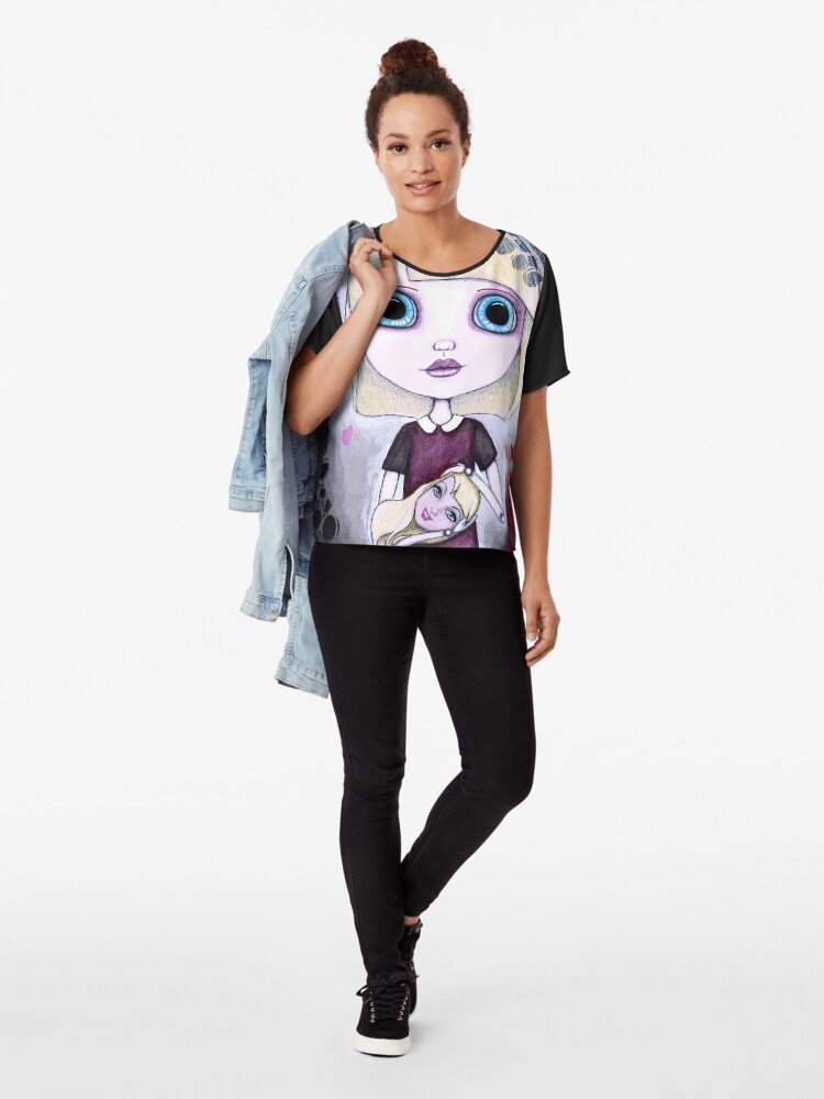 Alternate view of Number One Fan (Full Color Version) Chiffon Top