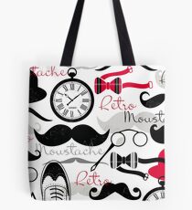 Retro Moustache Tote Bag