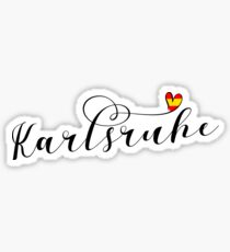 Karlsruhe Flag Heart, Baden-Württemberg Sticker