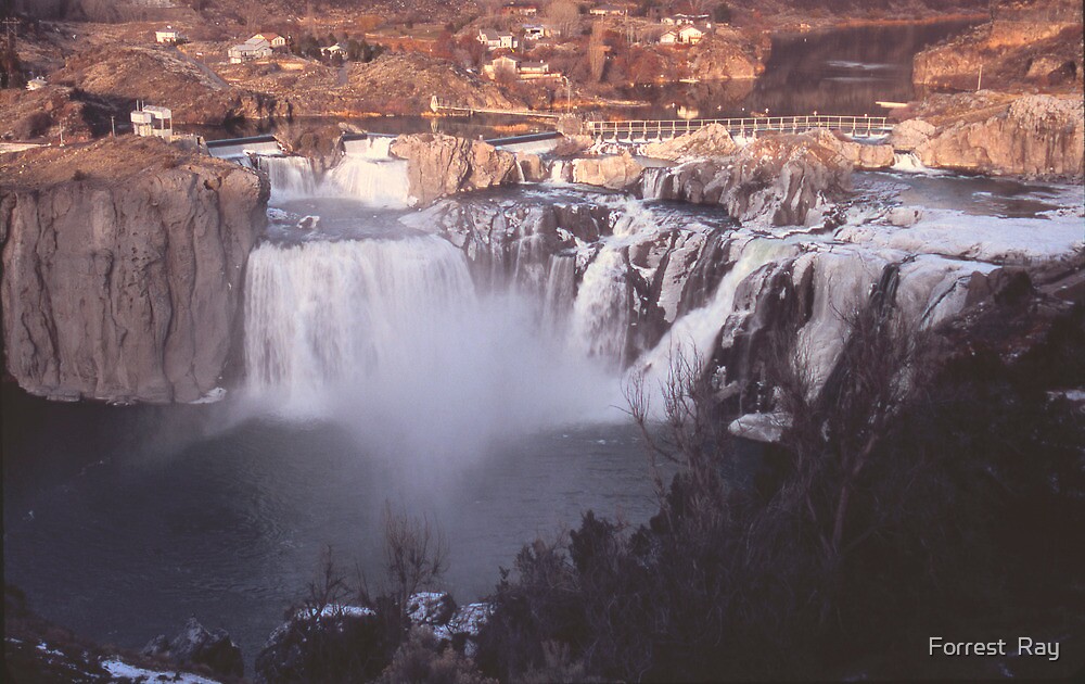 "Shoshone Falls in Winter 2, Twin Falls, Idaho, USA" by Forrest Ray
