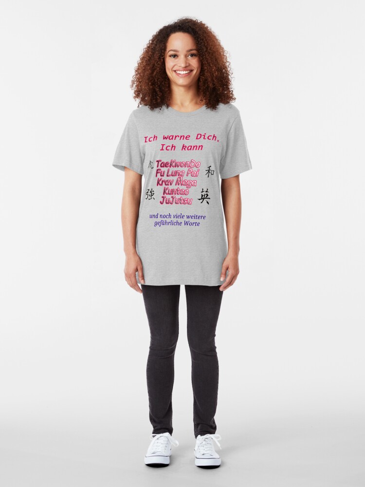 Alternative Ansicht von Warnung Kampfsport Slim Fit T-Shirt