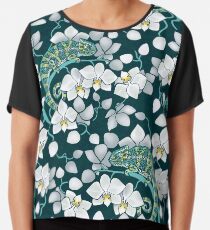 chameleons and orchids Chiffon Top