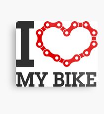 i love my bike Metal Print