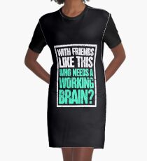 Distressed Brain Injury Concussion Get Well Gift Graphic T-Shirt Dress