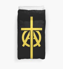 Christian Libertarian AnCap - Cross Logo Duvet Cover