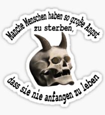 Skull leben sterben Angst Sticker