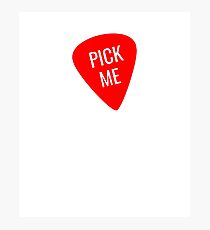 Fun Pick Me Red Guitar Pick Photographic Print