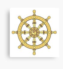 classic dharma wheel Canvas Print
