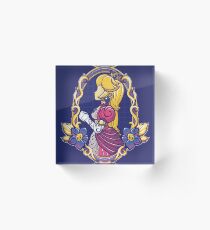 Stained-Glass Peach Acrylic Block