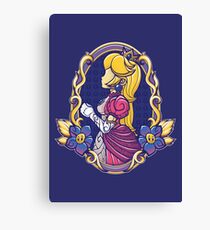 Stained-Glass Peach Canvas Print