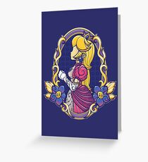 Stained-Glass Peach Greeting Card