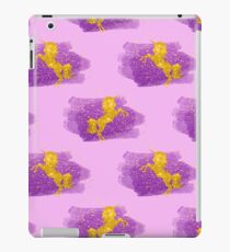 Golden Glitter Unicorns on Pink iPad Case/Skin