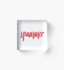 Spammer Continuously Pulling The Trigger Gamer Acrylic Block