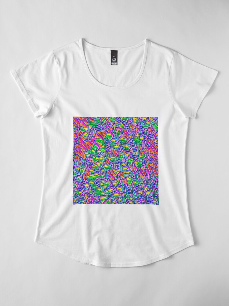 Alternate view of Abstract flowers Premium Scoop T-Shirt