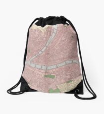 Vintage Map of Pittsburgh Pennsylvania (1912) Drawstring Bag