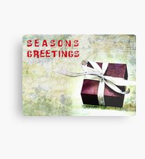 Christmas gift with ribbon Metal Print