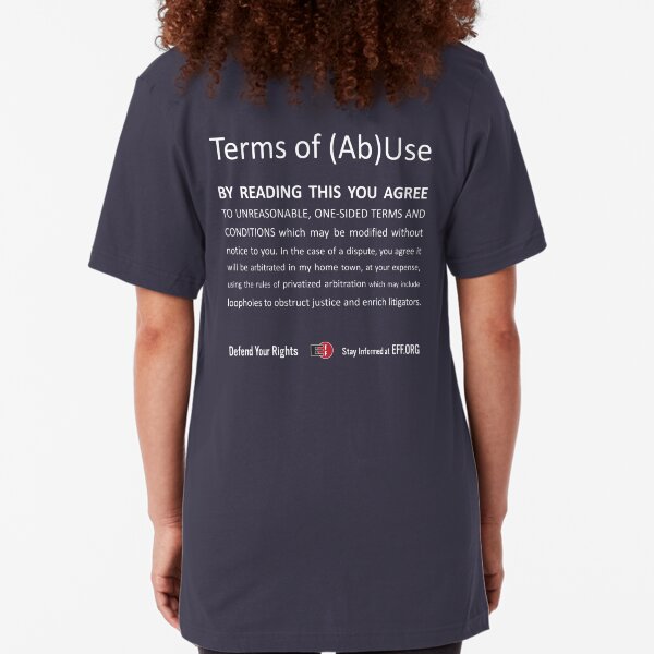 Terms of (Ab)Use - white Slim Fit T-Shirt