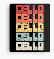 Vintage Cello Teacher Gift / Cello Lessons Metal Print