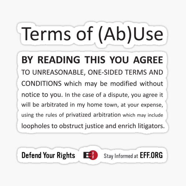 Terms of (Ab)Use Sticker