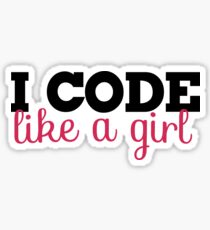 I CODE like a girl Sticker